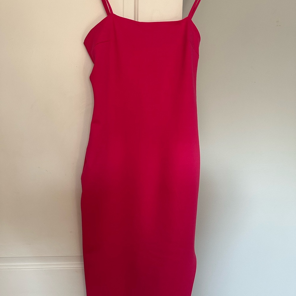 Lulu's Vibrant Pink Midi Dress - Picture 2 of 7